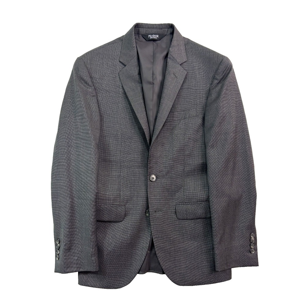 Jos A Bank 36S Traveler Gray Slim Fit Blazer Jacket Sport Suit Coat 100% Wool